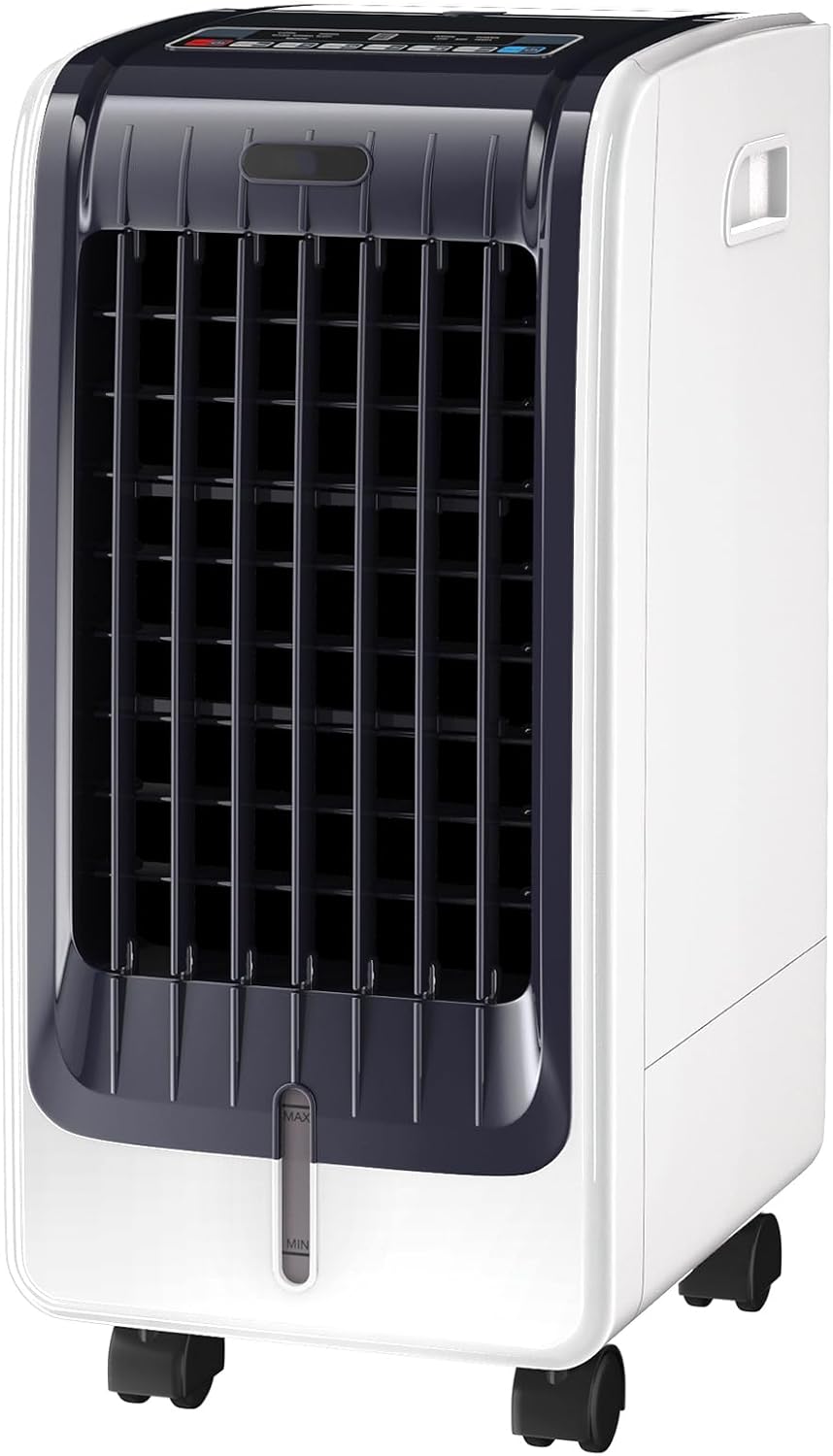 GYMAX 3 in 1 Mobiles Klimagerät, 75 W Klimaanlage ohne Abluftschlauch mit 3 Geschwindigkeiten, Timer, Fernbedienung, Oszillation, 6L Wassertank