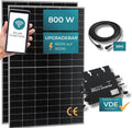 pro. tec Balkonkraftwerk Brusson 800 W Solaranlage mit Wechselrichter Tisch, 800 W, App-Steuerung