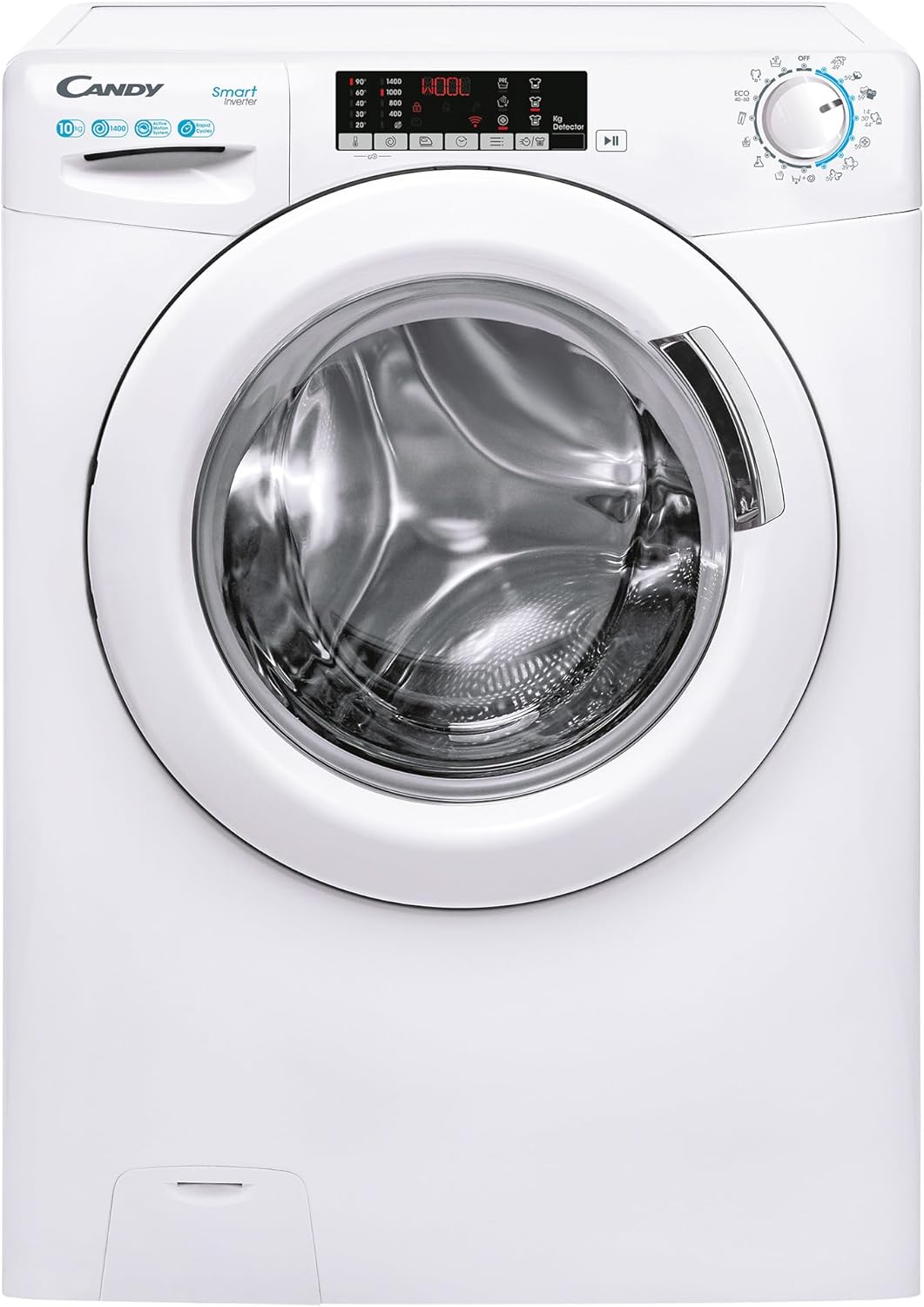 Candy CS 1410TXME/1-S Frontlader-Waschmaschine, 10 kg, 1.400 U/min, Energieeffizienzklasse A, Inverter-Motor, Touchdisplay