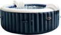 Intex PureSpa Bubble Massage 28430EX aufblasbarer Whirlpool für 4 Personen, Ø 196 × 71 cm, 140 Luftdüsen, 795 l, Heizung, Navyblau