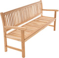Divero 3-Sitzer Gartenbank, Die Maße betragen 180 × 60 × 90 cm, wetterbeständig