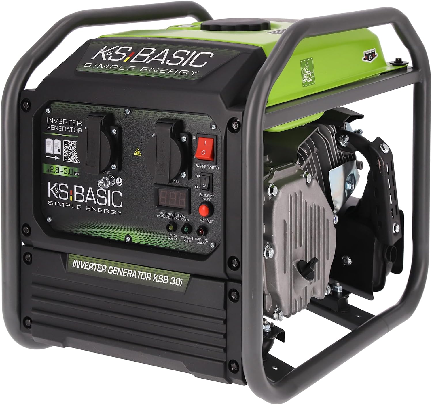 K&S BASIC 30i Inverter-Generator 2800 W Tisch, 3000 W maximal, 2,8 kW, Inverter, Display, EURO 5