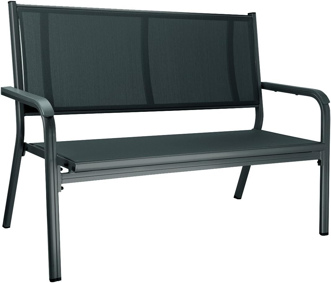 BasicPlus 2-Sitzerbank 138 cm Aluminium/Textilene Gartenmöbel, wetterbeständig