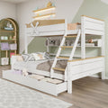 Rtopsu Kinderbett Etagenbett 90 × 200 cm & 140, Stauraum
