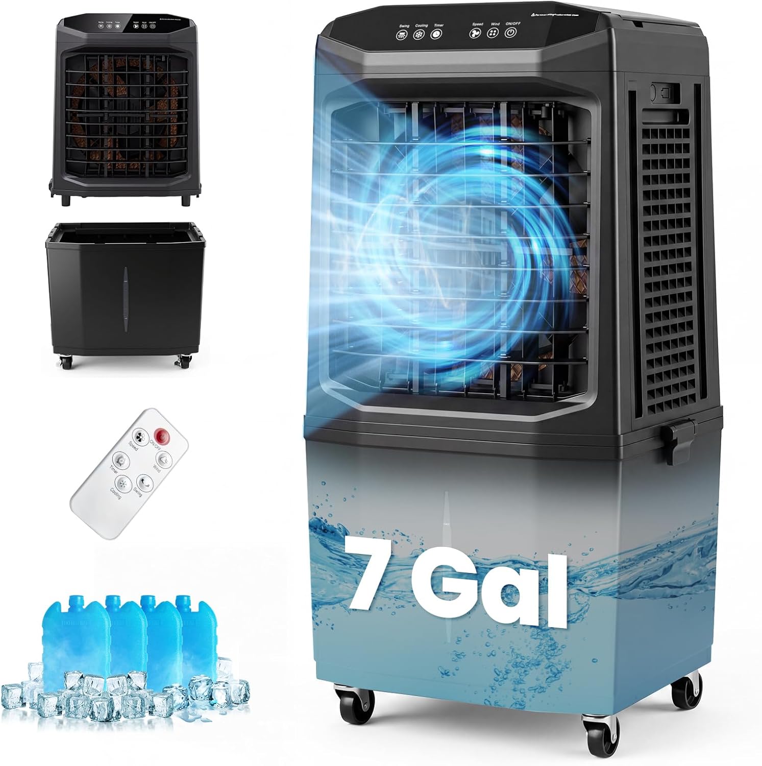 KOTEK 7 Gal Swamp Cooler Klimaanlage, Timer