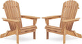 SoliWood Adirondack Stuhl, Wetterfester Gartenstuhl mit Breiten Armlehnen, Holz Adirondack Chair