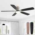 Sofucor Deckenventilator, 132 cm, 2 Downrods: 12,5 cm/25 cm), 30 dB, Timer, Fernbedienung, 5 Flügeln, 3 Farbtemperatur, 6 Geschwindigkeiten