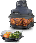 Ninja CRISPi Tragbare Air Fryer Heißluftfritteuse, 3,8 l, 1700 W, 1,4 l, Grau FN101EUGY, 4-in-1: Heißluftfrittieren, 6 Portionen