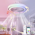 LED RGB Modern Fan Lampe Mit Ventilator, Fernbedienung, App-Steuerung