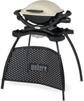 Weber Q1000 Gasgrill mit Stand, 43 × 32 cm Grillfäche, portabler BBQ Grill, 43 × 32 cm Grillfäche, 1 Brenner, Titanium (50060379)