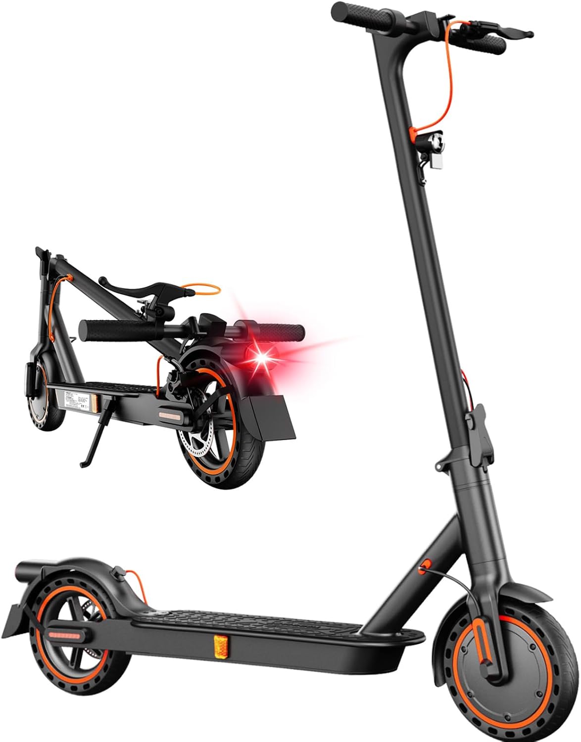 E-Scooter mit Straßenzulassung/ABE, 20 km/h, 30–35 km, 350 W Nenn-/500 W Spitze, App, 8,5-Zoll-Vollgummireifen, TODIMART T3 DE