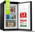 Stillstern Gefrierschrank, Türanschlag r./l. Tiefkühlschrank Klein Schwarz, 41 dB, Stauraum, kleine Tiefkühltruhe