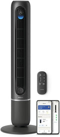 Philips Smarter Turmventilator, leiser Betrieb 22 dB, App & Fernbedienung, Wlan, 12-h Timer, 80 Oszillation (CX7550/01), App-Steuerung, 12 Stufen