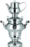 BEEM 06127 Samowar Odessa III Tisch, 3 Liter, 53 × 34 × 25 cm, Edelstahl, 2 Heizspiralen